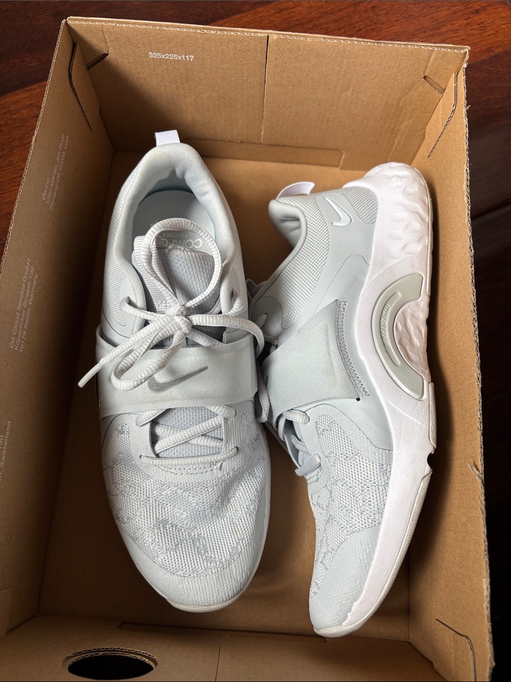 Nike White Light Gray Athletic Sneakers
